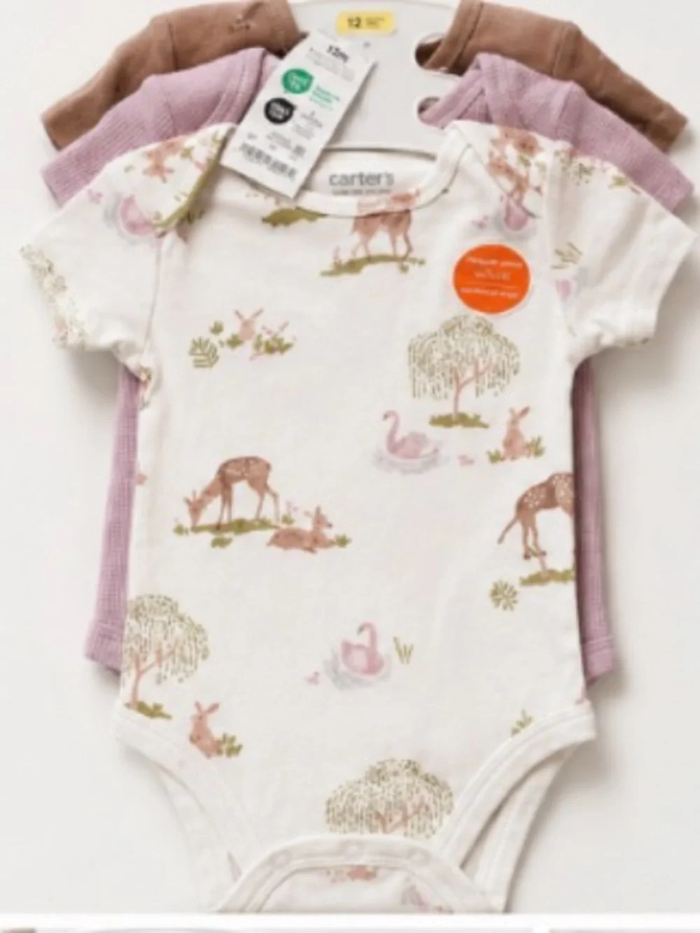 Carter’s Baby Bodysuit Set NWT Size 12M | 3-Pack Short Sleeve Onesies NWT